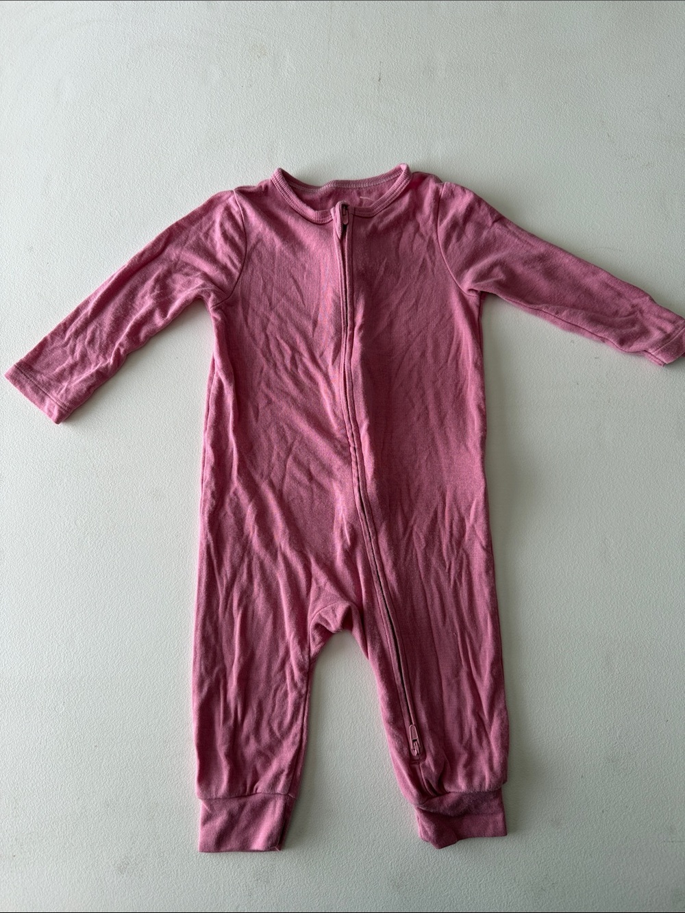 cloud island - Mauve Zip-Front Footed One-Piece